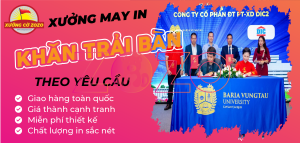 Khăn trải bàn in Logo