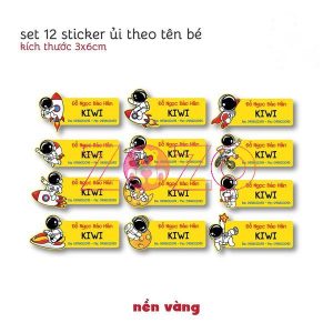 Sticker in tên bé, phù hiệu in tên, bảng tên học sinh 1 sticker in tên