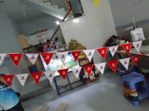 Cờ dây in chữ nhiều màu 1 co day tam giac in logo