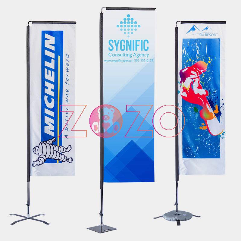 Custom 11' X 2.5' Large Rectangle Flag Banners | Custom Flags - Xưởng cờ ZOZO