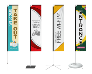 Cờ Phướn Quảng Cáo Giá Rẻ tại HCM 4 co quang cao hinh chu nhat 1