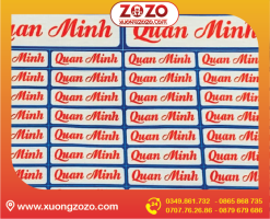 Phù hiệu Bảng tên ủi cao cấp (decal ủi), thiết kế theo yêu cầu