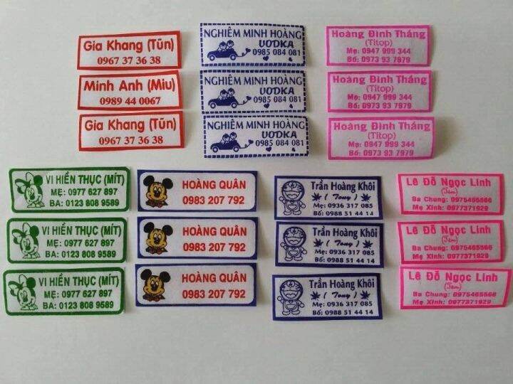 BẢNG TÊN - LOGO VẢI KEO ỦI VÀ DECAL, STICKER TÊN BÉ THEO YÊU CẦU ...