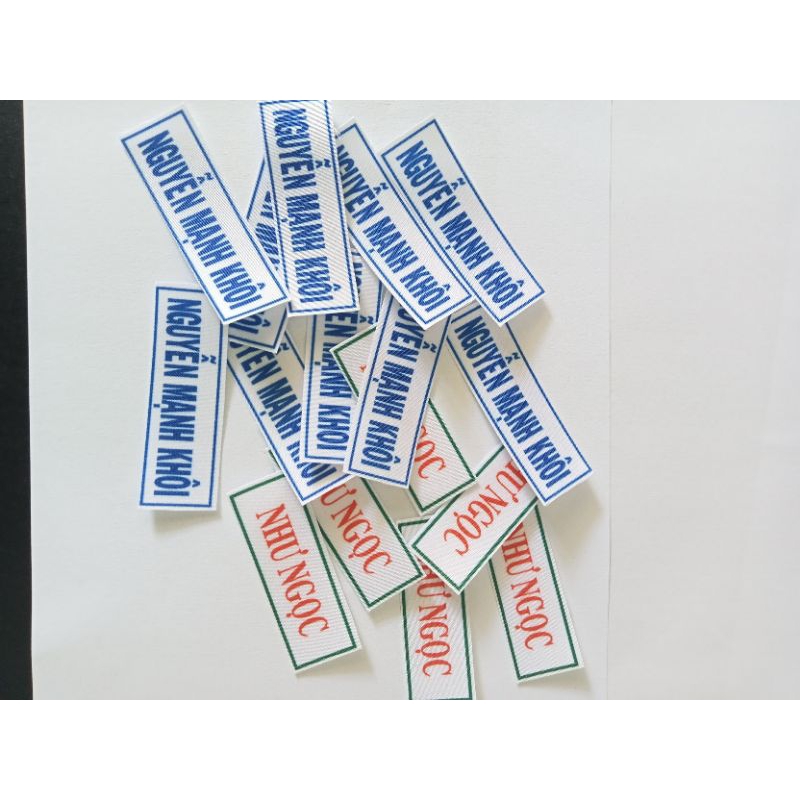 combo 10 cái bảng tên học sinh in theo yêu cầu có lớp keo dùng để ủi ...