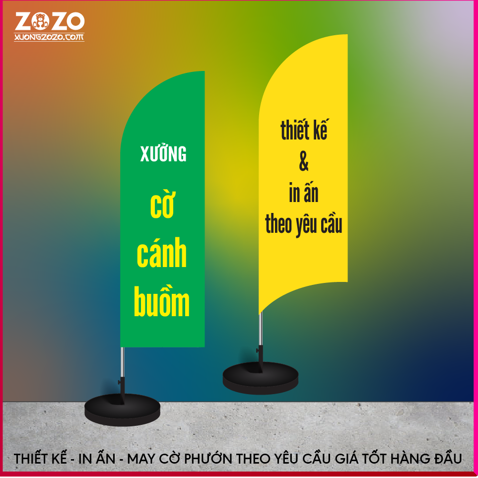 Cờ Phướn Hiflex Chống Thấm 1 Cờ phướn quảng cáo tại Hà Nội - Rối hơi vẫy tay