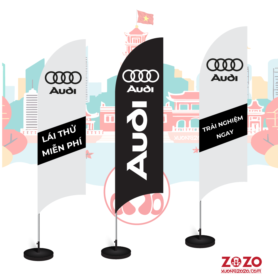 Cờ phướn quảng cáo tại Hà Nội - Rối hơi vẫy tay