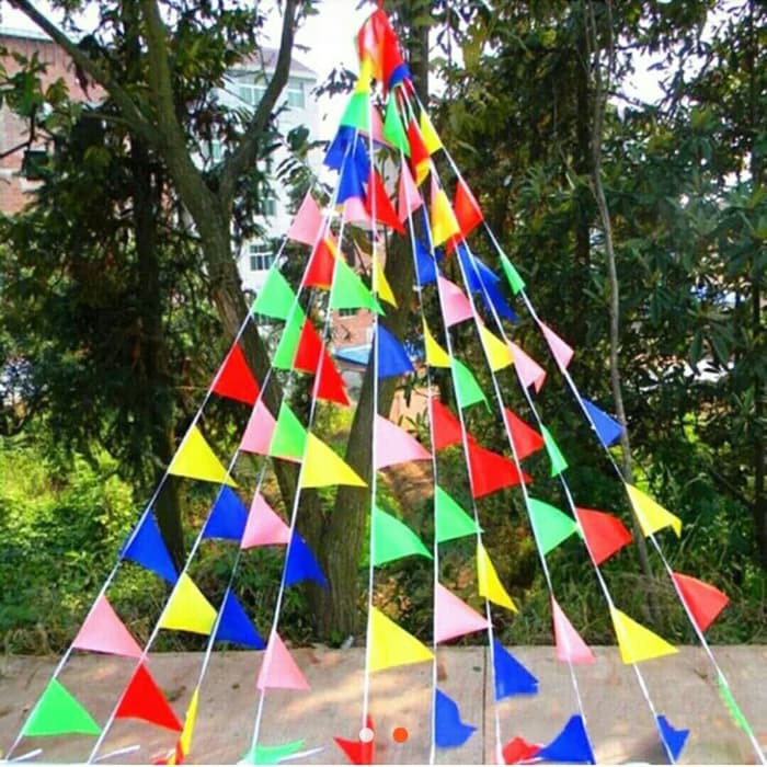 Cờ Phướn Ngũ Sắc Trang Trí 1 Jual Bendera Segitiga Festival Warna Warni / Bunting Flag Warna Warni ...