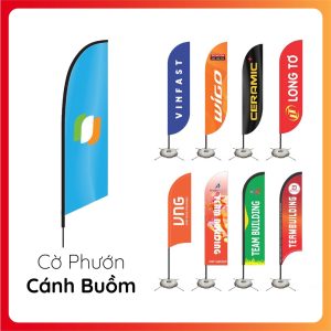 Cờ Phướn Cánh Buồm Cao Cấp 5 co phuon vai polyester chat luong