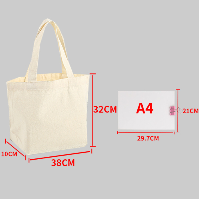 [Giá sỉ] Túi vải bố, Túi vải Canvas trơn màu kem không khóa kéo ...