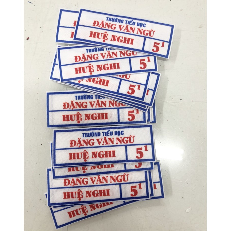 Mua Phù Hiệu, bảng tên Học Sinh ủi áo, tên cho bé, cho công nhân, nhân ...
