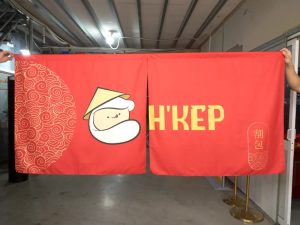 In Rèm Vải Theo Yêu Cầu – In Hình Trang Trí, Logo 1 rem noren in logo 4