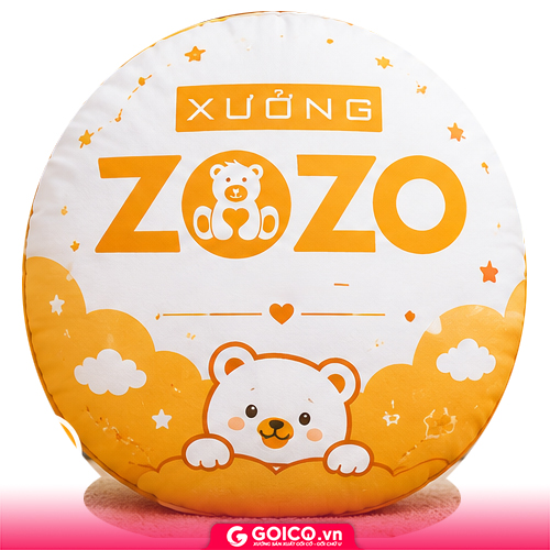 Đặt may gối tựa lưng in logo theo yêu cầu 2 goi tua lung qua tang